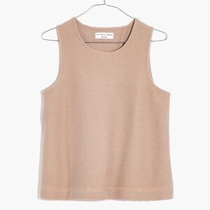 Madewell Texture and Thread Split Back Top in Tan, Size XXL- Never Worn!